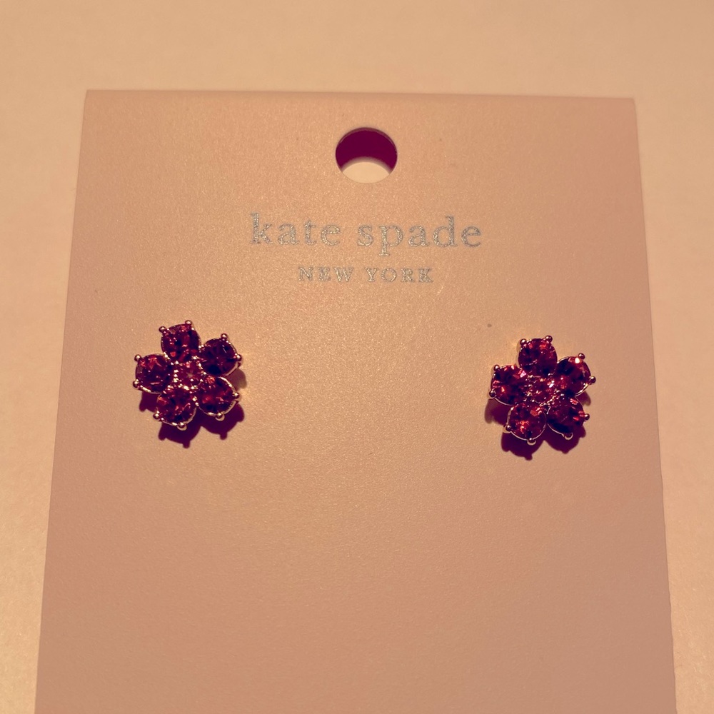 Kate Spade Coral Flower Stud Earrings